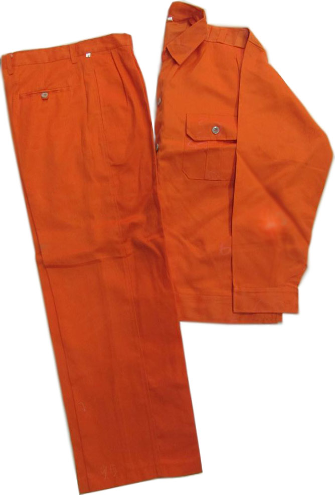 Quần áo bảo hộ lao động vải kaki màu cam